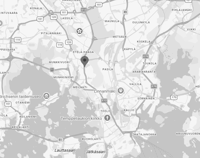 Nyyti Productions Oy:n sijainti Helsingissä